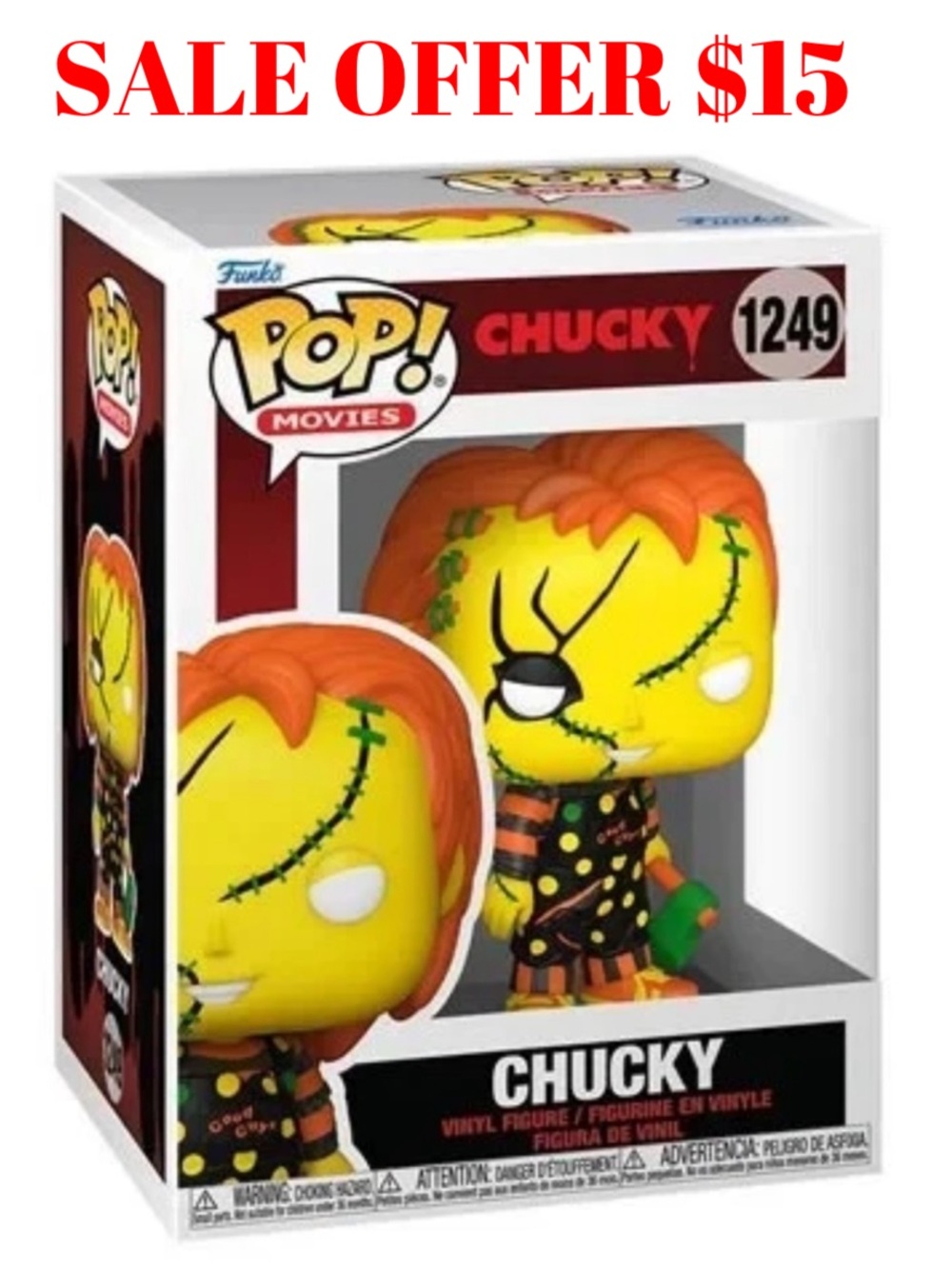 Funko Pop Chucky Childs Play Horror Halloween Movie  Toy Figure
